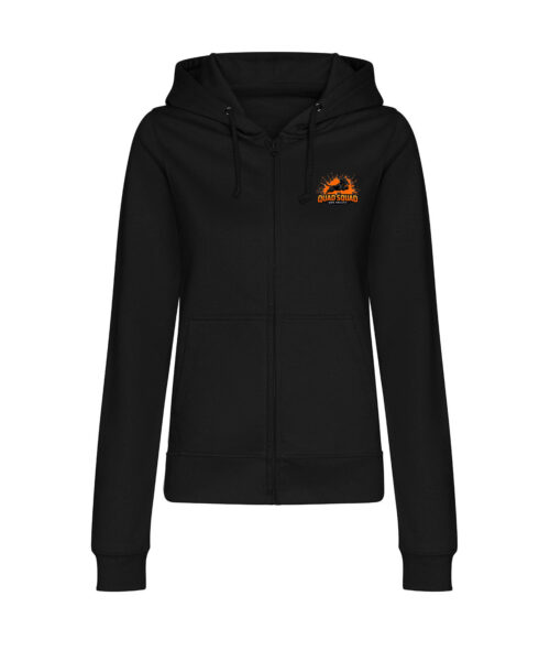 Womans_hoodie_Black_zipped Womens Zipped Hoodie
