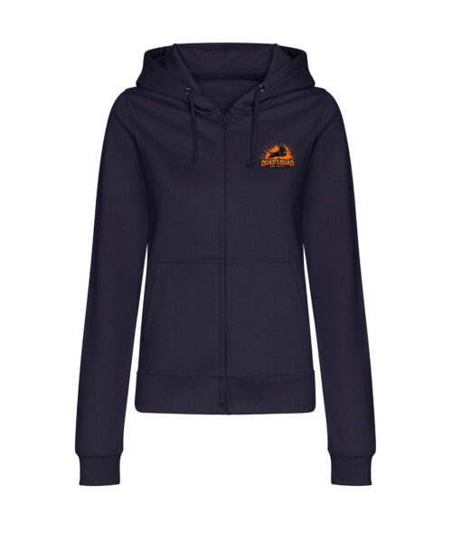 Womans_hoodie_zipped_navy Womens Zipped Hoodie