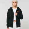 Womens Black Zipped Hoodie Womens Zipped Hoodie